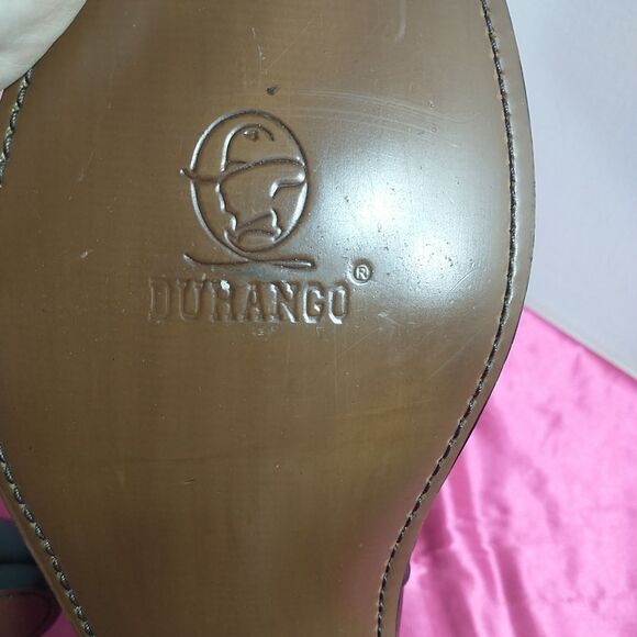 Durango Western Cowboy Chelsea Ankle Boots Mens 12 EE Black Leather - Picture 8 of 10